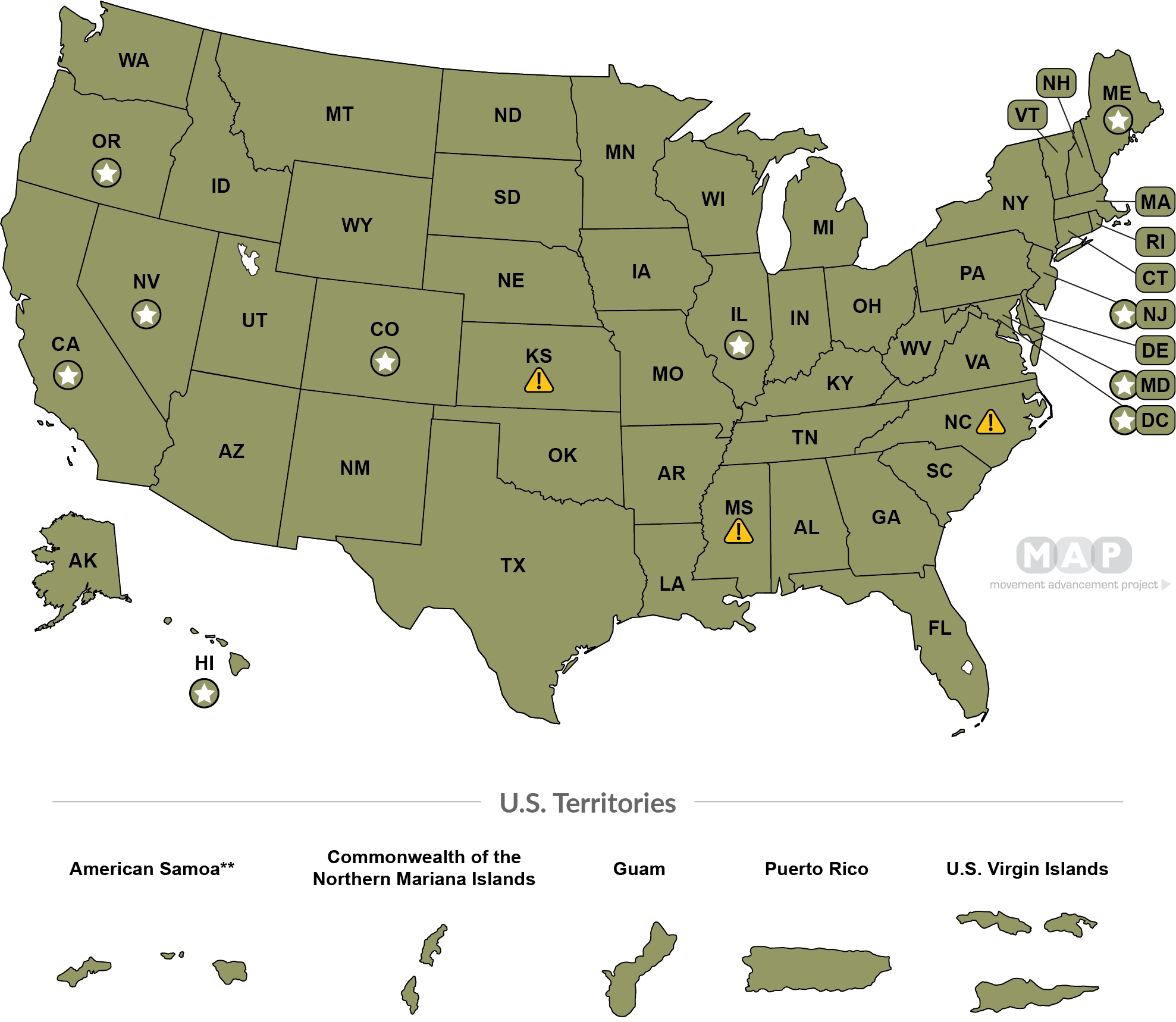 what states can lesbians get married