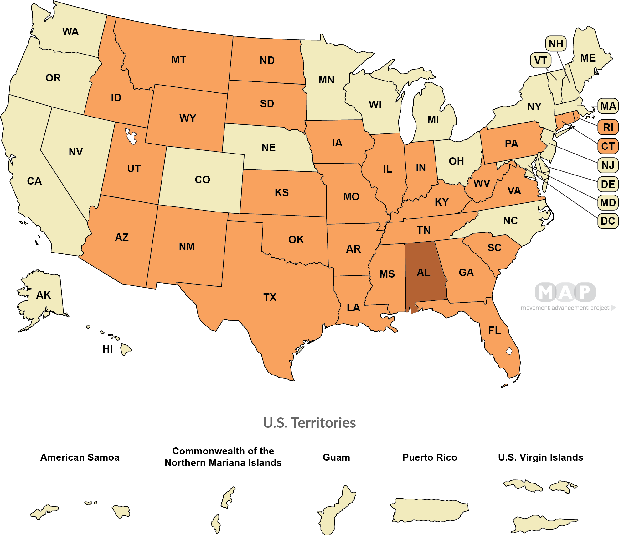 Movement Advancement Project Religious Exemption Laws